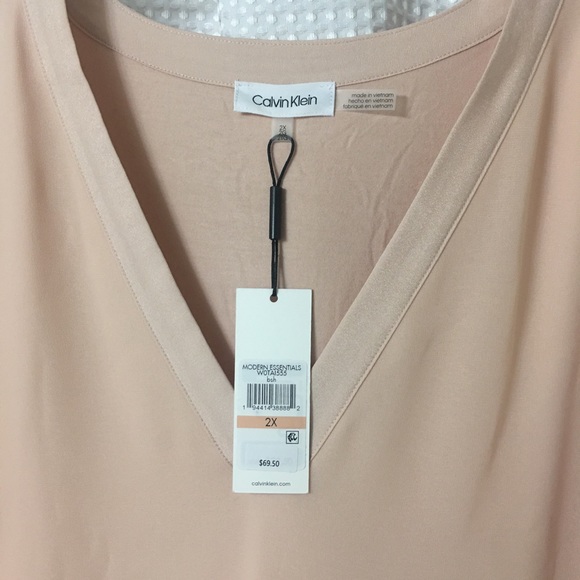 Calvin Klein 2X Peach Top NWT - Picture 2 of 12